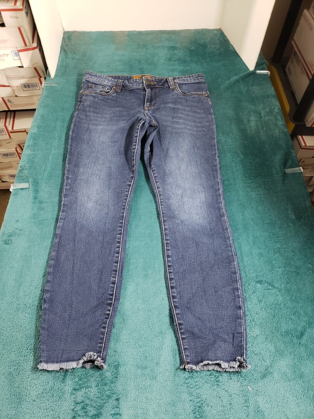 Kut from The Kloth Jeans Size 10 Womens Blue Ladies Fray Hem Mid Rise Skinny